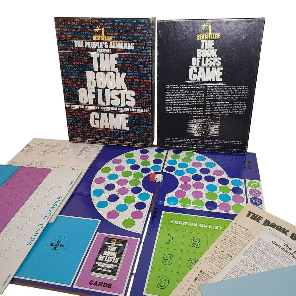 Avalon Hill 1979 : The Book of Lists Game - Best Books of the Year (UNPUNCHED)